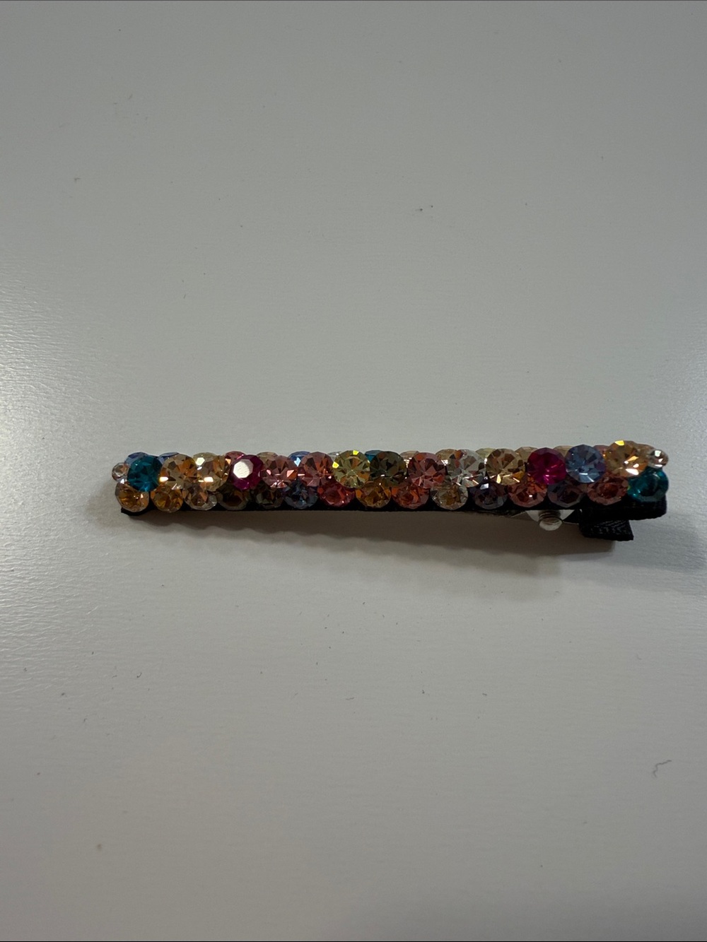 Multicolor Crystal Row Hair Clip - Women Accessories